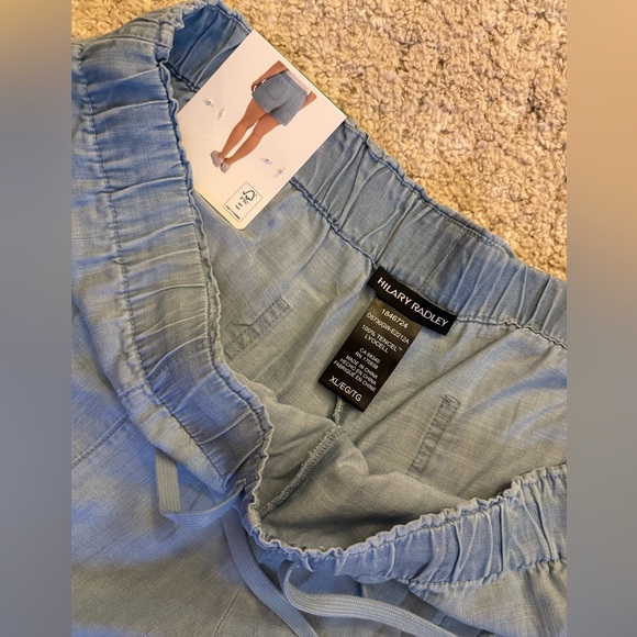 Hilary Radley Women's Light Blue High Waist Shorts - Picture 3 of 3
